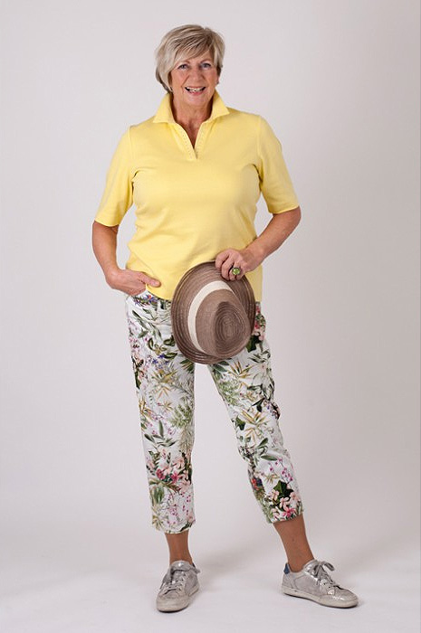 Afbeelding van 7/8 Dessin pantalon van het merk Zerres bloem dessin