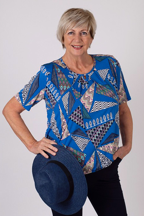 Afbeelding van Blouson van ons eigen merk Esmay Exclusiv blauw