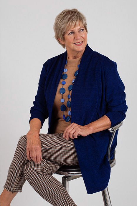 Afbeelding van Lang vest van het merk Erfo donkerblauw