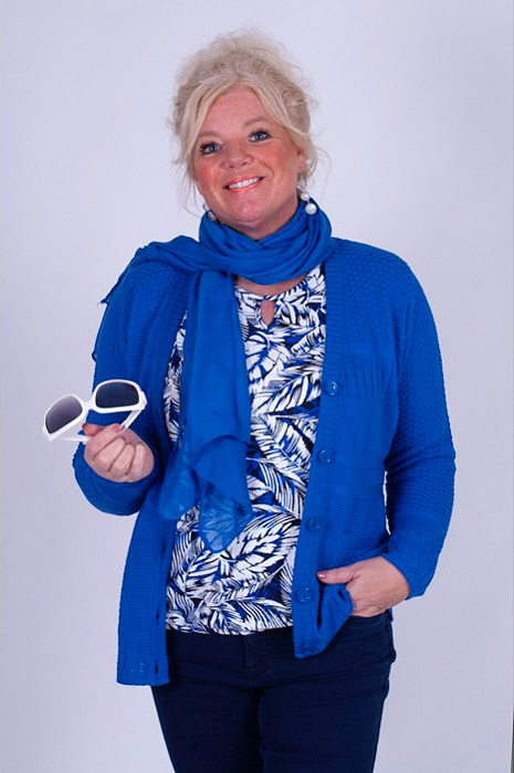 Afbeelding van Vest van ons eigen merk Esmay Exclusiv blauw