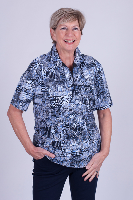 Afbeelding van Polo van ons eigen merk Esmay Exclusiv, blauw.